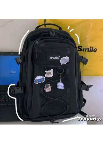 Школьный рюкзак Lipano для студентов, школьников, подростков, колледжа, со значками и мягкой игрушкой (дайдалонг) No Brand (366547286)
