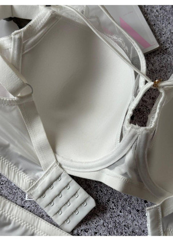 Білий комплект нижньої білизни на чашку d бюстгальтер + трусики білий CHLX