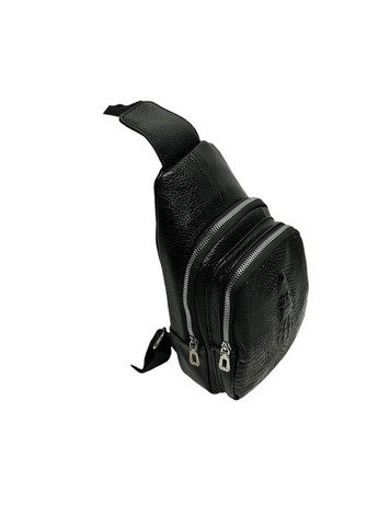 Чоловіча сумка з еко-шкіри 1552 чорна 30х18х7 No Brand (371681891)