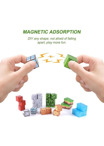 Магнитный конструктор Minecraft 119 шт кубики на магнитах детский Майнкрафт строительные блоки No Brand (363042290)