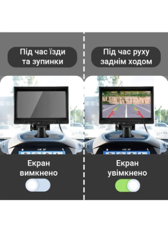 Камера заднего вида с монитором 7" дюймов A3474, парковочный комплекс для грузовых автомобилей с ночным видением Podofo (375460522)