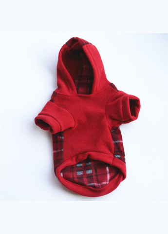 Тепле худі для собак з капюшоном Pet Style "Клітинка" Червона XS No Brand - (323237001)