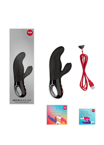 Вибратор-кролик MISS BI black, 2 независимых мотора, диаметр 4,2 см Fun Factory (315149397)