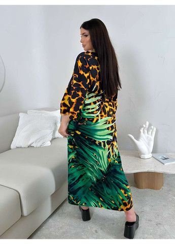 Жіночий літній яскравий леопардовий халат, сукня туніка на відпочинок No Brand (371548131)