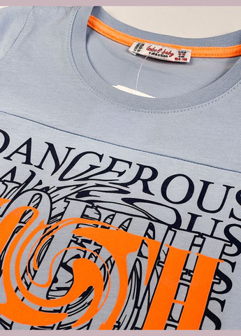 Блакитна літня футболка для хлопчика No Brand