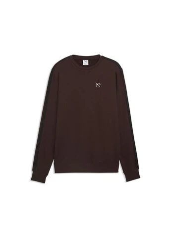 Коричневый толстовка essentials elevated crew sweatshirt men Puma однотонный (402337957)