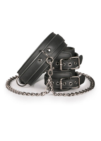 ET278BLK Ошейник с наручниками, черный EasyToys (290850809)