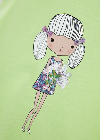 Фисташковое платье для девочки Роза (325220121)