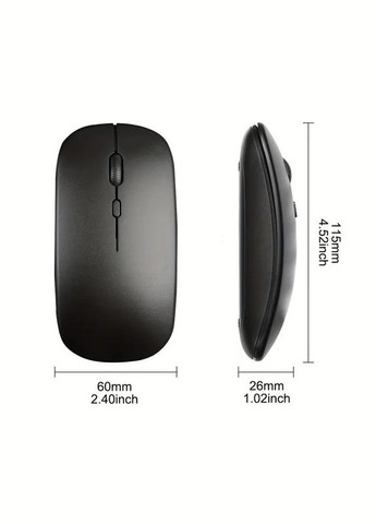 Геймерська бездротова миша Ludum тиха Wi-Fi чорна No Brand (330128291)