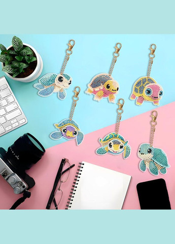 Набор брелков для алмазной мозаики Ракушки 6шт ColorArt (300579301)