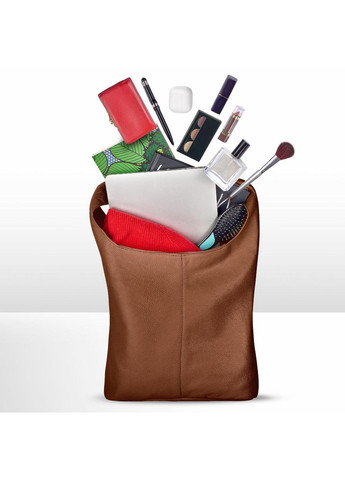 Хобо Коричневий - Італійська жіноча м’яка сумка-хобо із натуральної шкіри без підкладки на блискавці (011943-bro-D17) TAKEASY (358223242)