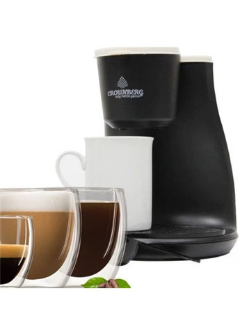 Домашня електрична кавоварка на 2 чашки СВ-1568 500 Вт (1901806027) Crownberg (330782576)