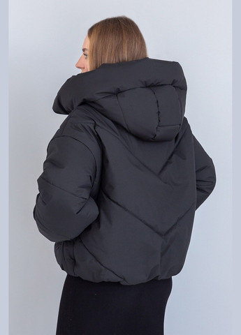 Чорна зимня зимова куртка селін 44 чорний MioRichi