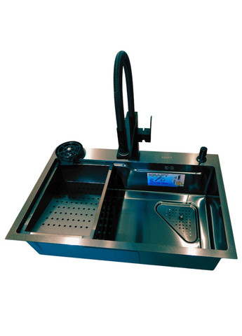 Кухонна мийка 4-в-1 (комплект) HM 7546 NANO BLACK Kraft (347324524)