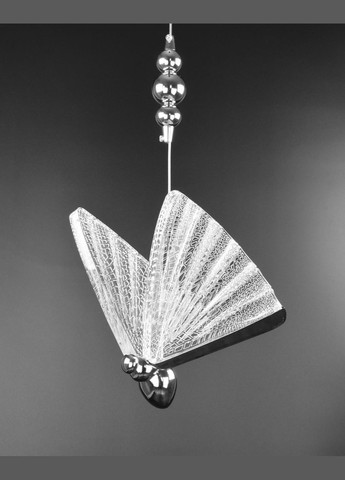 Люстра светодиодная подвесная LED светильник для квартиры на потолок лэд 26524 Хром 30-120х22х16 см. Sunnysky (364762219)