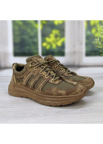 Песочные демисезонные кроссовки мужские эко-кожа с сеткой Dago