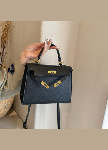 Жіноча сумка 6003 крос-боді на ремінці чорна No Brand (326487537)