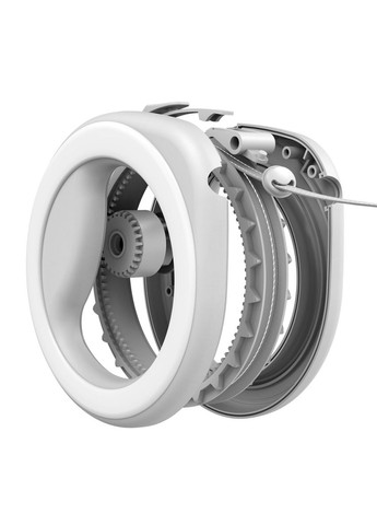 Повідець-рулетка для собак R-leash Кругла XS-M до 40 кг 29 м світловідбивна стрічка білий WAUDOG (279561589)