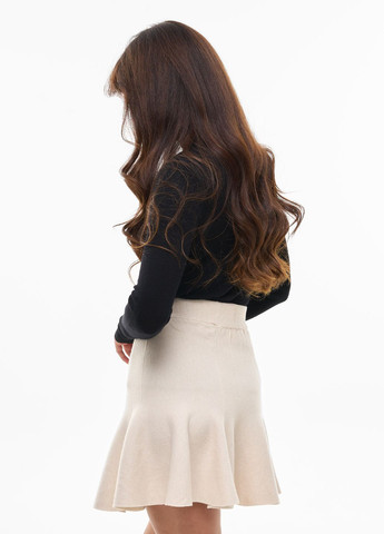 Молочная праздничный, коктейльный, повседневная, кэжуал, вечерний однотонная юбка Success клешированная