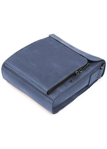 Сумка месенджер через плече чоловіча шкіряна Синій 35640 TARWA (334285435)