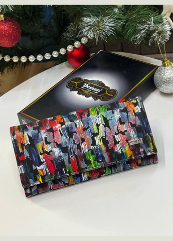 Гаманець жіночий Туреччина натуральна шкіра флотар на кнопці різнокольоровий Desisan (341322620)