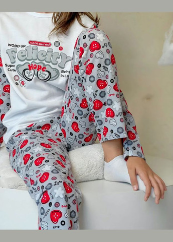 Серая зимняя пижама для девочки (подростковая) hc (h001-6076-024-33-2) No Brand