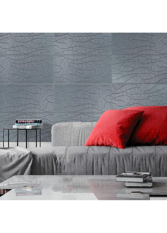 Панель 3D 700х700х6мм Срібло love-shopping Sticker Wall (354657561)