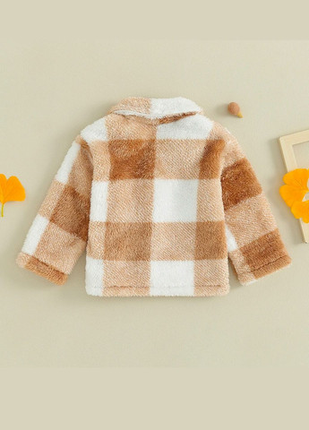 Плюшевое пальто-рубашка для детей унисекс в клетку No Brand (280931196)