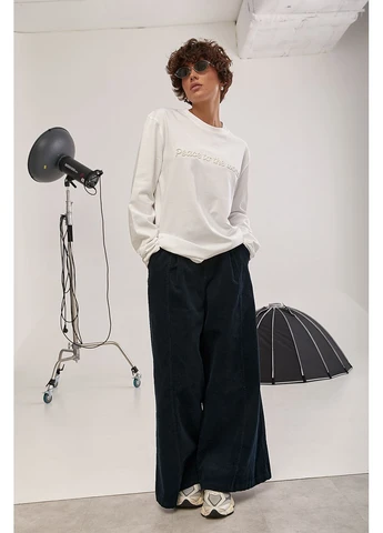 Вельветові короткі широкі штани Lurex (382022831)