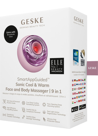 Масажер для обличчя та тіла Sonic Cool&Warm Face and Body Massager 9в1 pink GESKE (341526323)