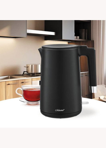 Електрочайник MR-026 чайник термос із нержавіючої сталі 1.7 л 1800 Вт Чорний Maestro (296925529)