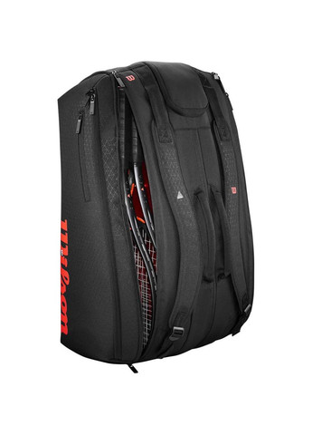 Чехол CLASH V3 15PK RACQUET BAG BLACK/INFRARED Черный 76 x 34 x 45 см Wilson (367597872)