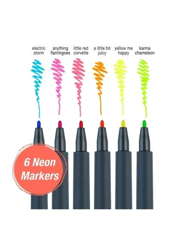 Набор маркеров тонких неоновых для декорирования Neon Marker, M (1,5 мм) 6 цветов (32026) Faber-Castell тонких неонових для декорування Neon Marker, M (1 (401197280)