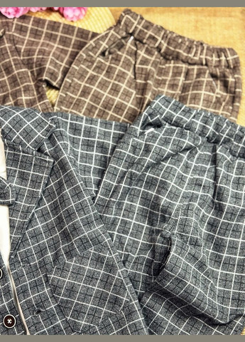 Сірий демісезонний нарядний костюм трійка хлопчику 10694 No Brand