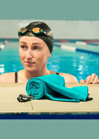 Набор спортивных полотенец из микрофибры 50х90 + 70х140 Тифани (A-025068) Love You голубой