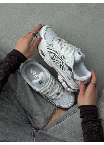 Кроссовки женские и мужские Asics Gel-NYC White Beige Black | Асікс Гель-НЮК белые демисезоны (379130119)