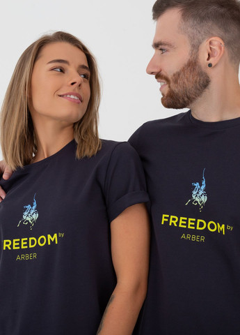 Синя футболка чоловіча freedom синя Arber T-SHIRT FF19