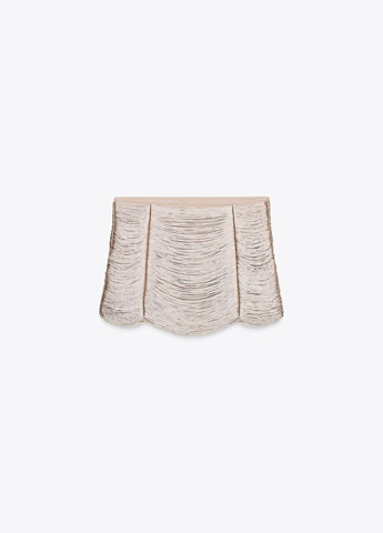 Светло-розовая повседневная однотонная юбка Zara