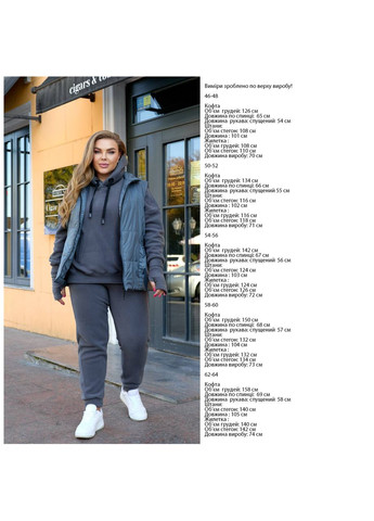 Жіночий теплий костюм із флісу з жилеткою та рукавичками Україна (362699940)