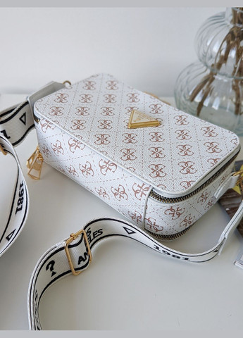 Сумка жіноча білий крос-боді міні лого No Brand (322464419)