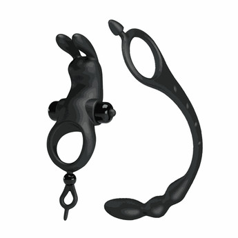 Насадка на член Vibration Penis Sleeve V Чорна - CherryLove LyBaile (282960672)