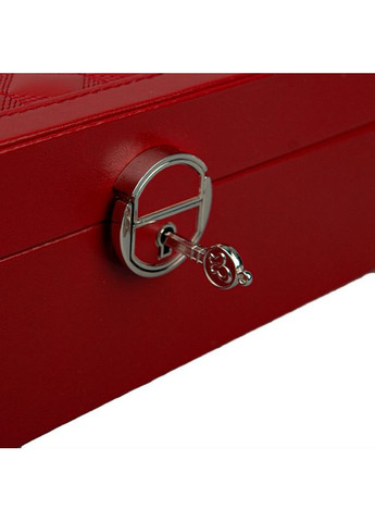 Скринька SP-01130 Red для прикрас і ювелірних виробів із дзеркалом на замку з ключем 5 шт. Casegrace (356499444)