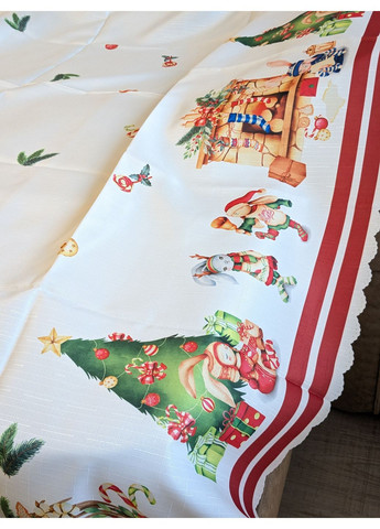 Скатертина новорічна, різдвяна 160*220 Vishnya (370944175)