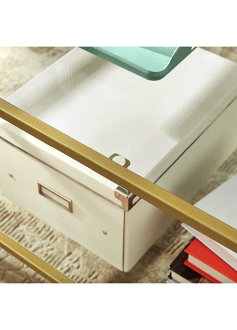 Журнальний столик Madison в стилі Loft золотистий Leobert (361951641)