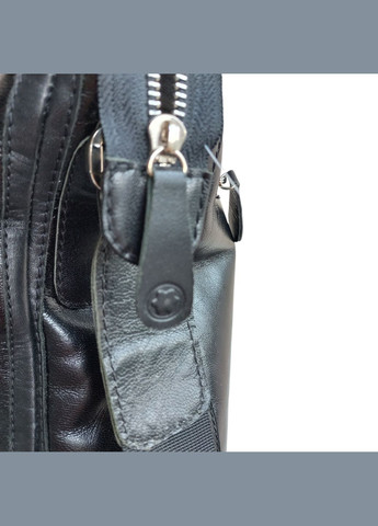 Сумка мужская черная кожаная Mont Blanc (314984128)