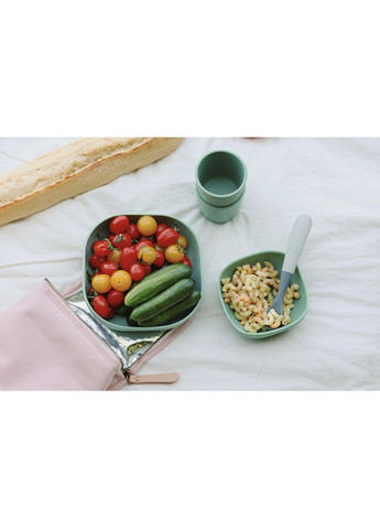 Набор силиконовых ложек 2 шт. 4+ матовый зеленый/серый, арт. 913574 Beaba (369669047)