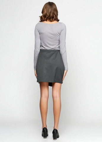 Светло-зеленая повседневная юбка бордовый Naf Naf