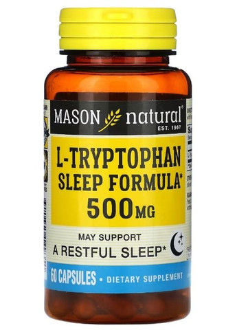 L-Tryptophan Sleep Formula 60 Caps Mason Natural (291848647)