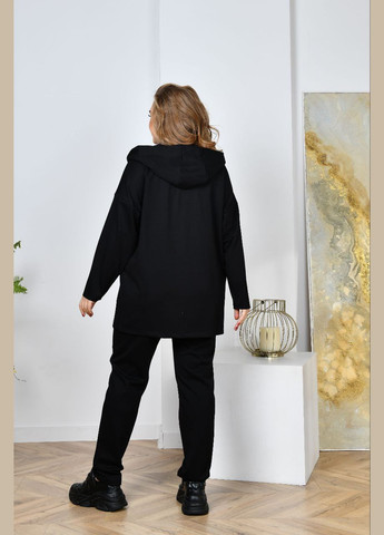Жіночий прогулянковий костюм колір чорний р.52 449406 New Trend (282926672)