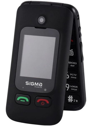 Бабушкофон mobile Comfort 50 Shell DUO версия TypeC кнопочный телефон черный Sigma (293345475)